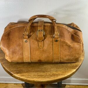 Vintage 70s sports travel leather bag